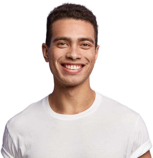 young man smiling